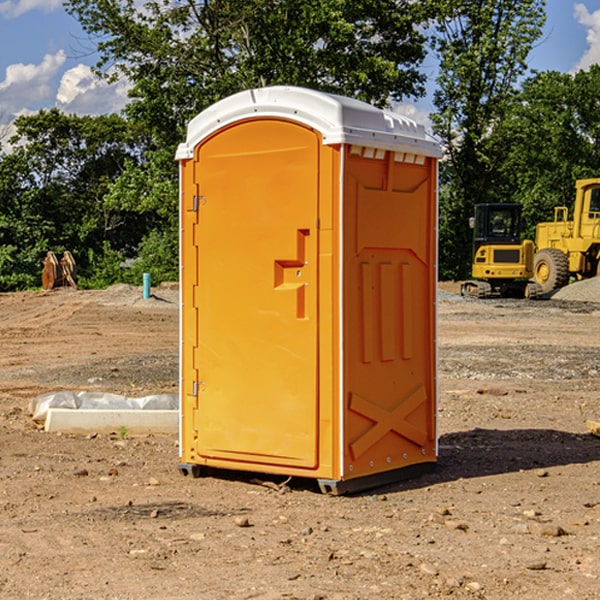 how often are the portable restrooms cleaned and serviced during a rental period in Gilmer TX